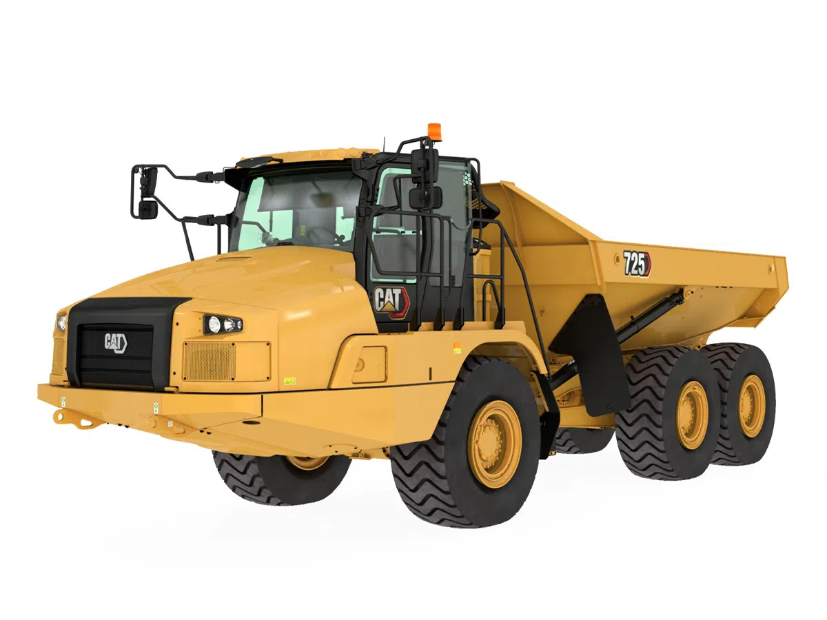 725, Камиони с шарнирна рама, Машини CAT, Eltrak, камиони Caterpillar