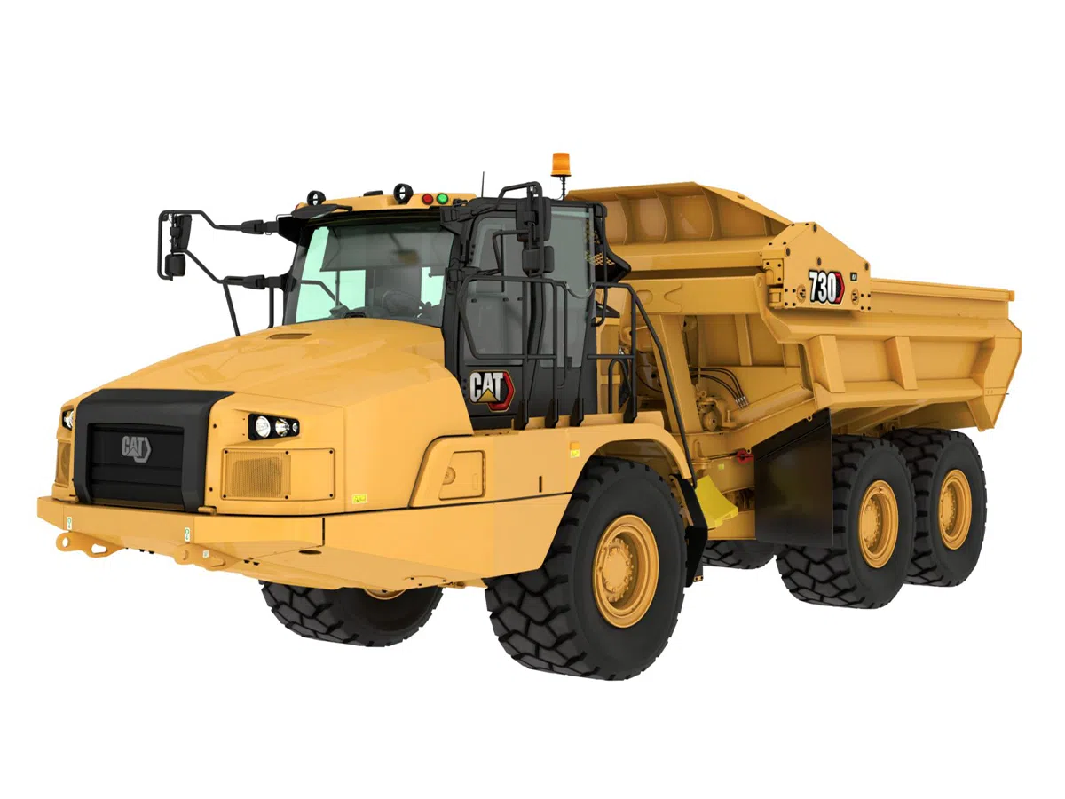 730EJ, Камиони с шарнирна рама, Машини CAT, Eltrak, камиони Caterpillar