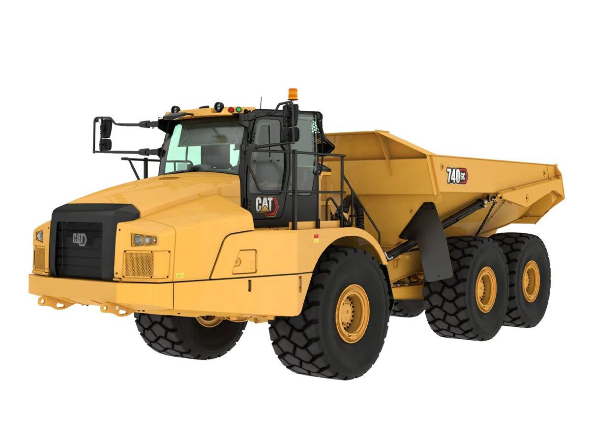740GC, Камиони с шарнирна рама, Машини CAT, Eltrak, камиони Caterpillar
