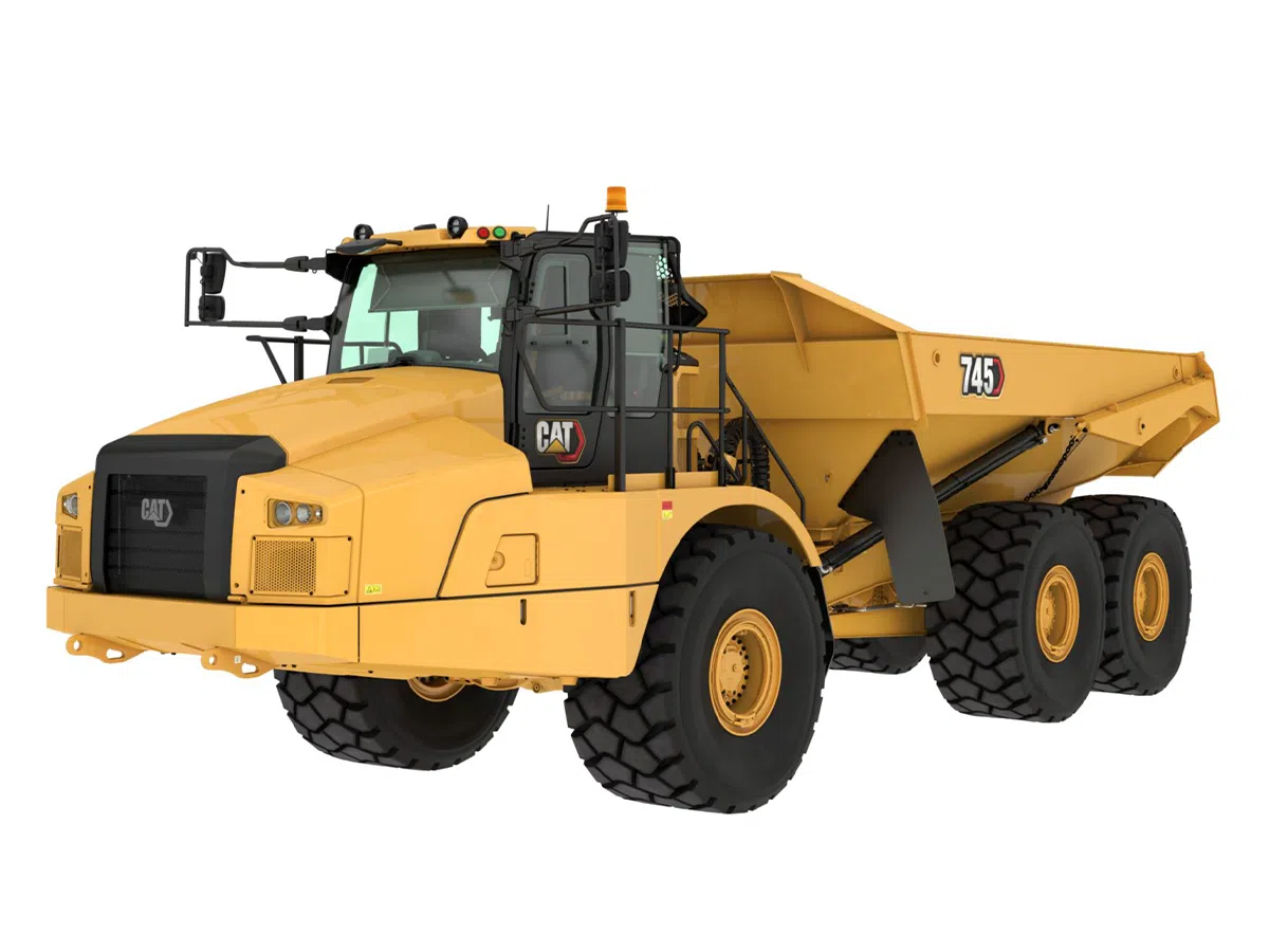 745, Камиони с шарнирна рама, Машини CAT, Eltrak, камиони Caterpillar